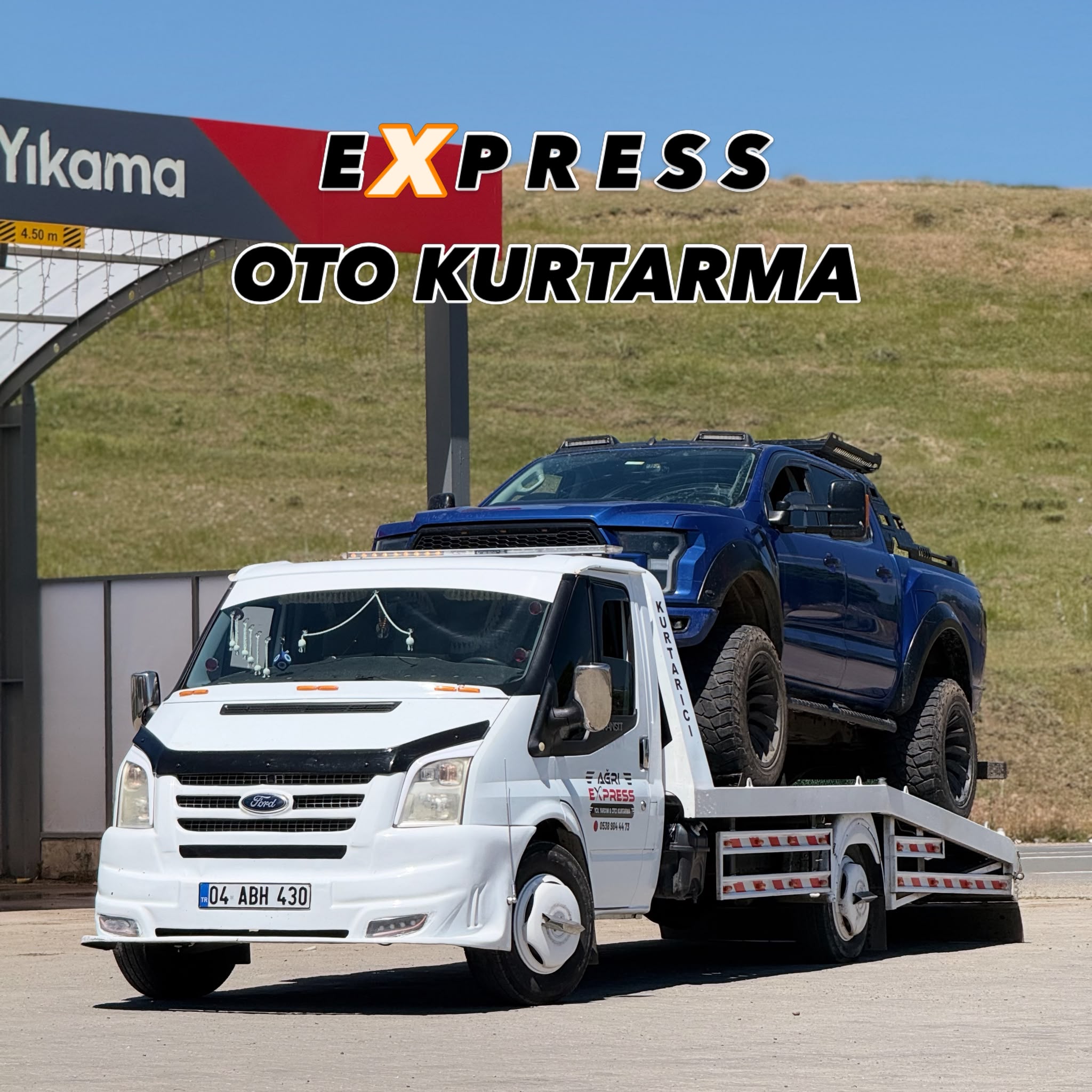 Yolda kalan araç için profesyonel çekici ve oto kurtarma hizmeti